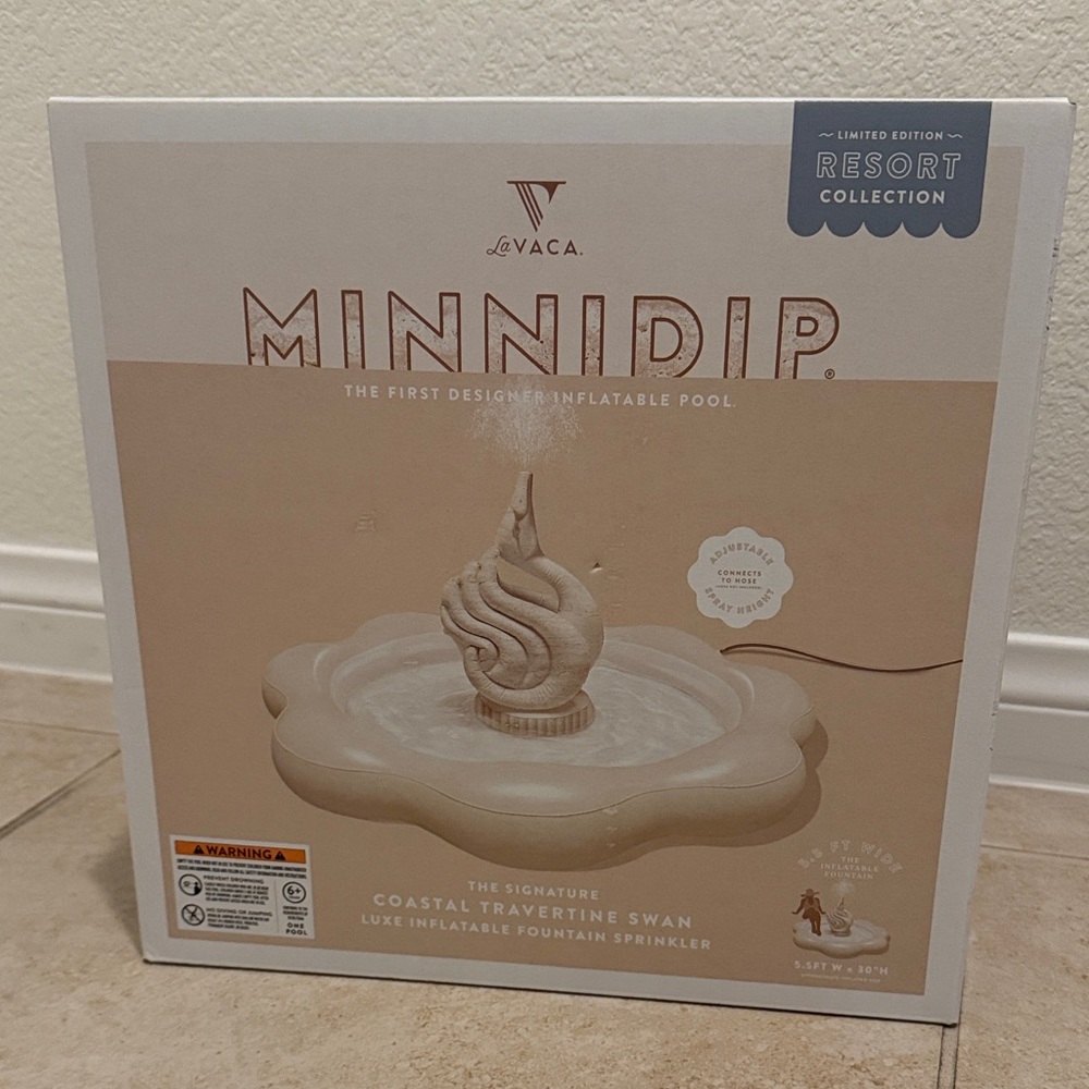 Minnidip Coastal Travertine Swan Inflatable Pool